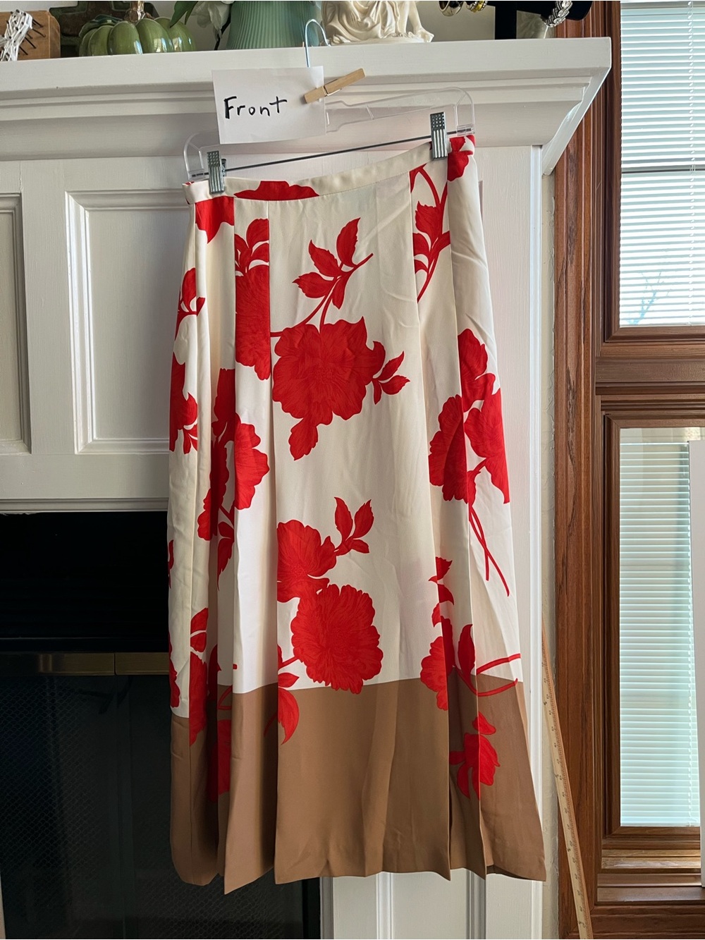 Ann Taylor Floral Satin Softly Pleated Maxi Skirt in Fiery Sunset — NWT